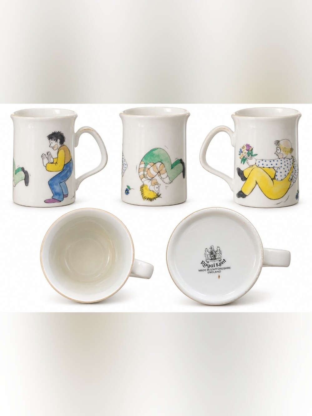 Vintage Royal Kent Staffordshire Cartoon Character Mug – Made in England